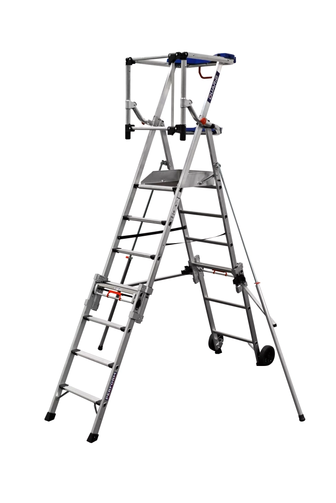 Plate-forme individuelle roulante télescopique XT7 Perform 4 à 7 marches - hauteur travail de 3m05 à 3m80