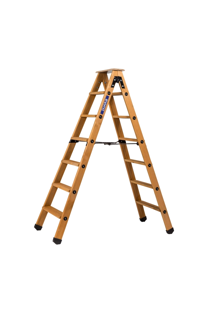 Escabeau bois Double Accès 2x6 marches