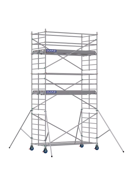Echafaudage roulant aluminium Docker 150 Lisses et sous-lisses longueur 2.95 m - Hauteur plancher 4m90